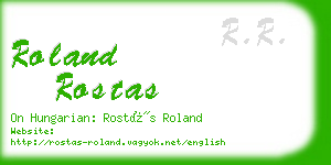 roland rostas business card